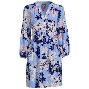 Vince Camuto Deep-V Floral Shift Dress